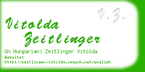 vitolda zeitlinger business card